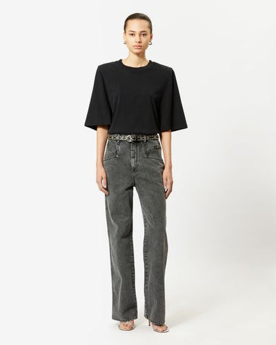 T-shirt ben in cotone con spalline - Nero - Woman - 1