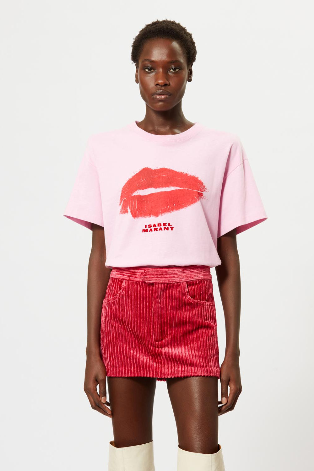 T-shirt à épaulettes en coton ben - Rose - Woman - 4