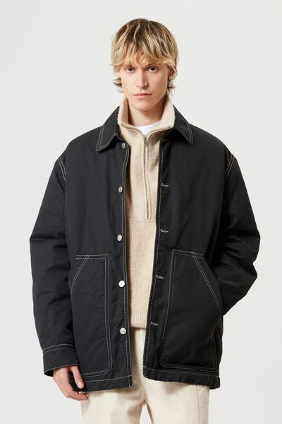 Lawrence jacket - 검정으로 씻어낸 - Man - 4