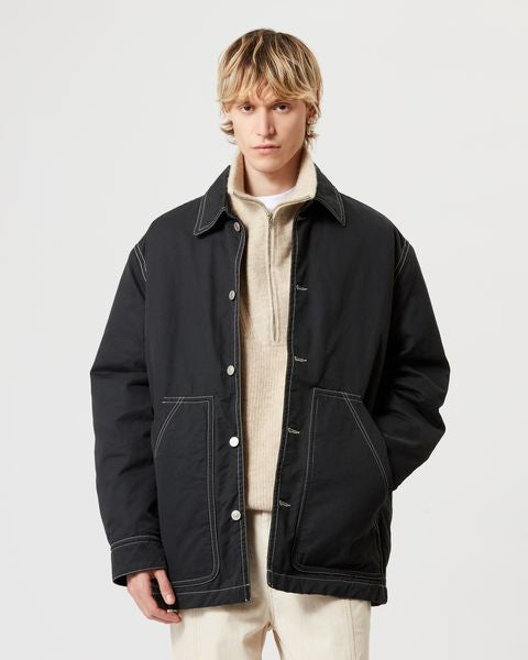 Lawrence jacket Man Schwarz gewaschen 5