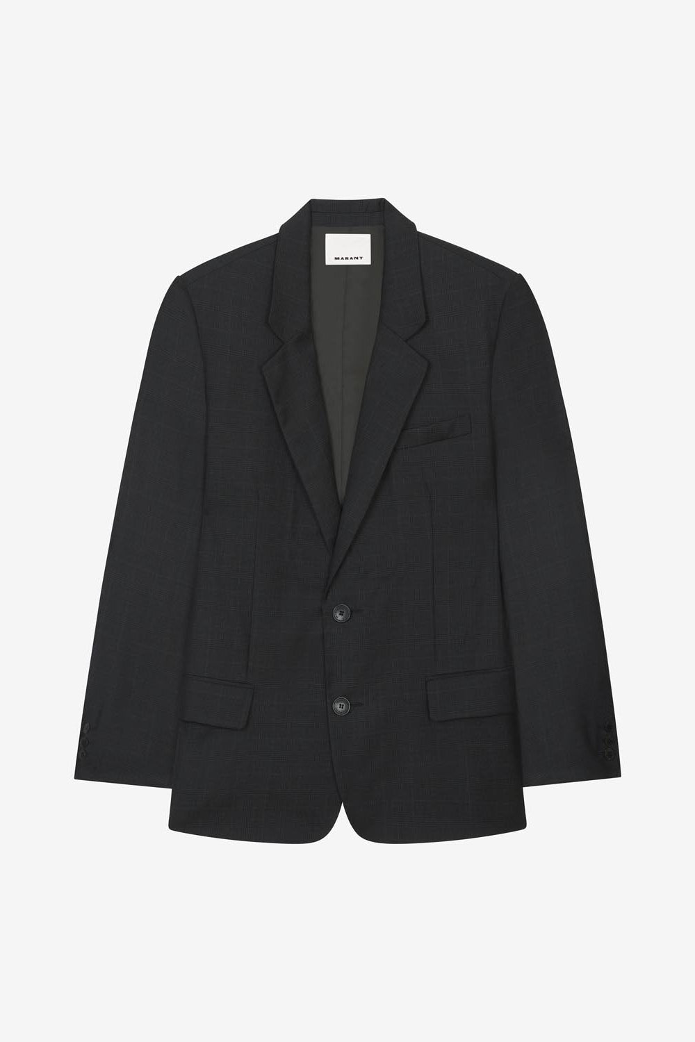 놀란 프린스 오브 웨일즈 울 소재의 수트 재킷 - Anthracite - Man - 1