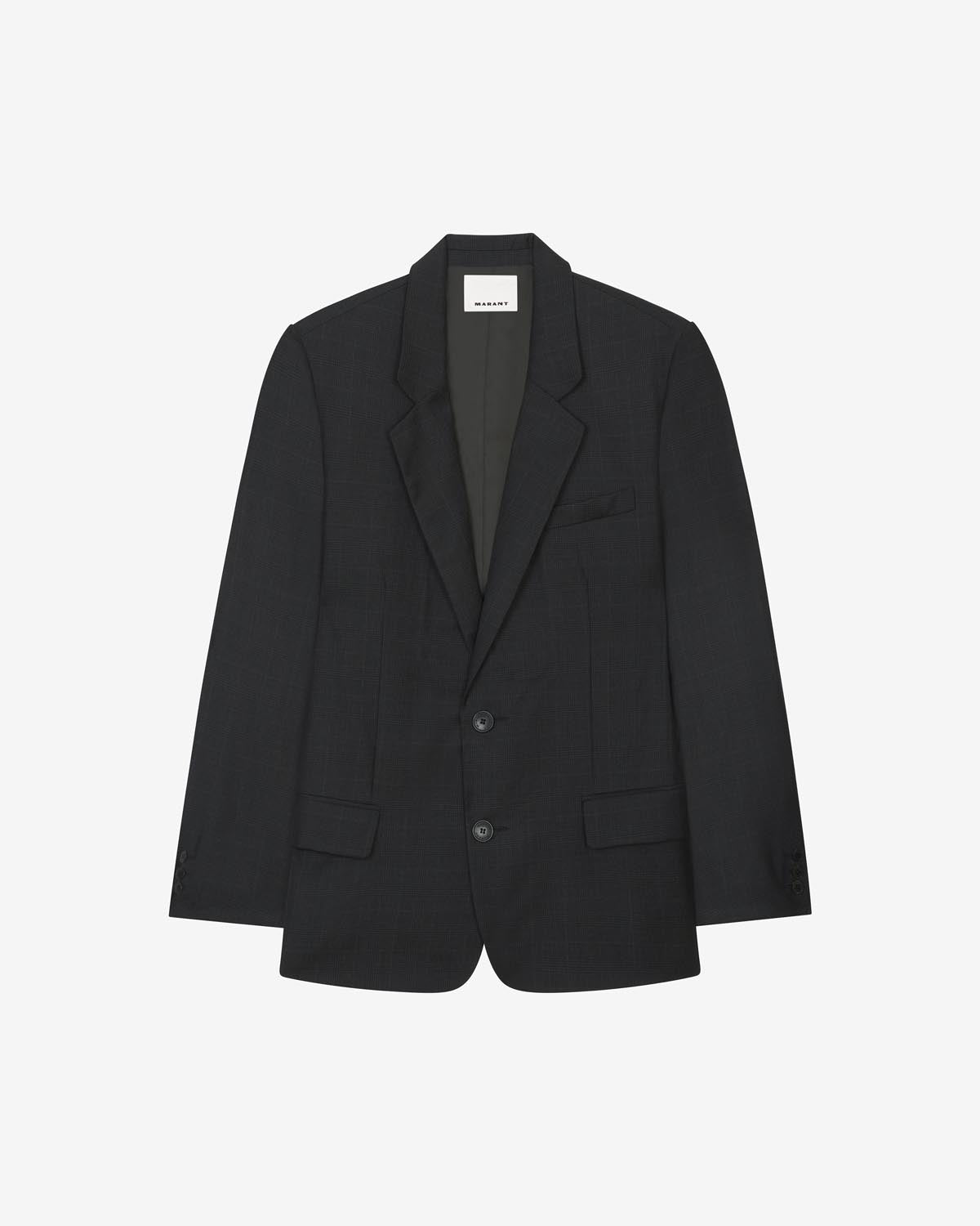 놀란 프린스 오브 웨일즈 울 소재의 수트 재킷 - Anthracite - Man - 9