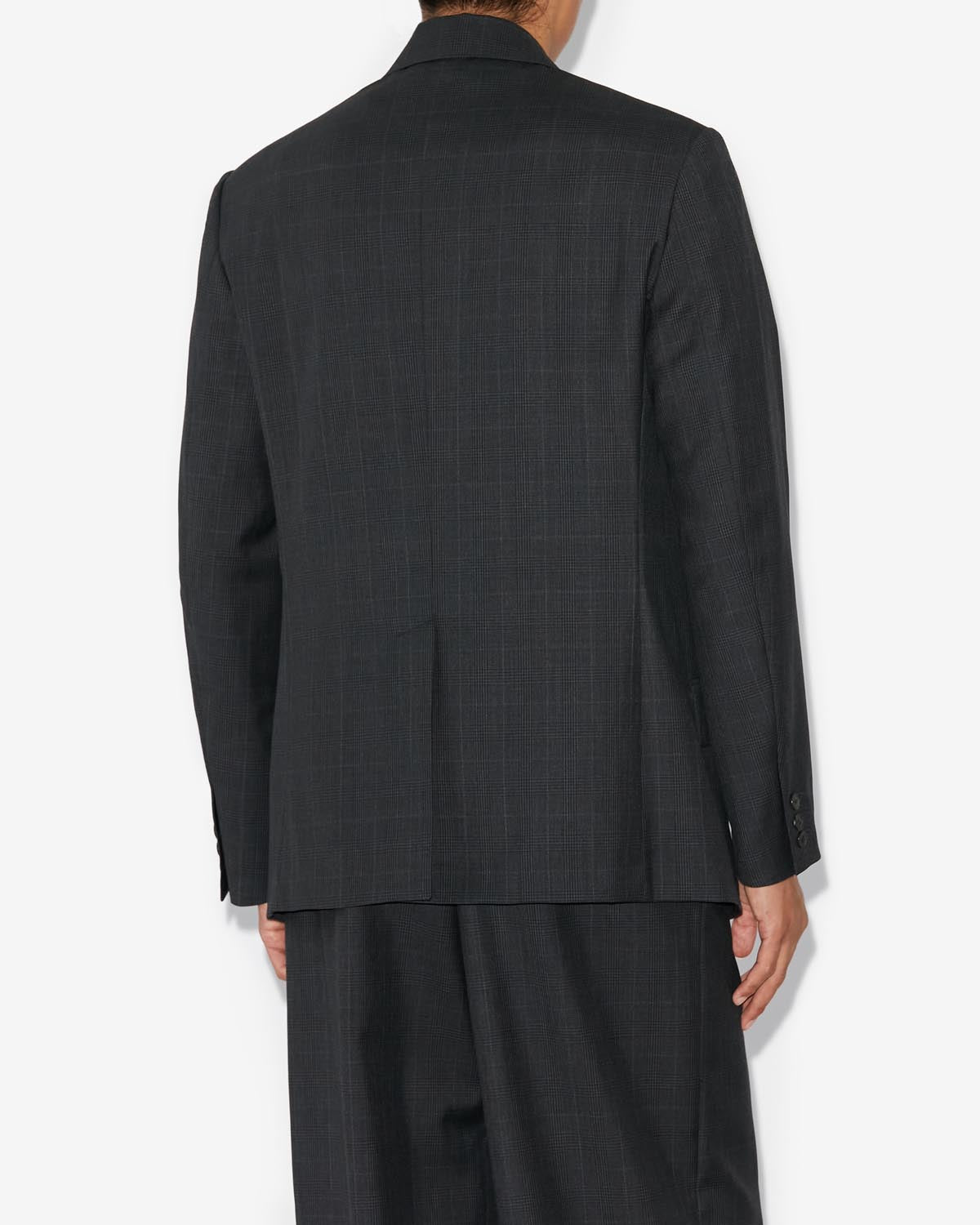 놀란 프린스 오브 웨일즈 울 소재의 수트 재킷 - Anthracite - Man - 7