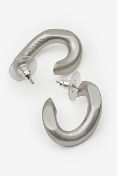 Kreolen-ohrringe links in gliederoptik - Silber - Woman - 5