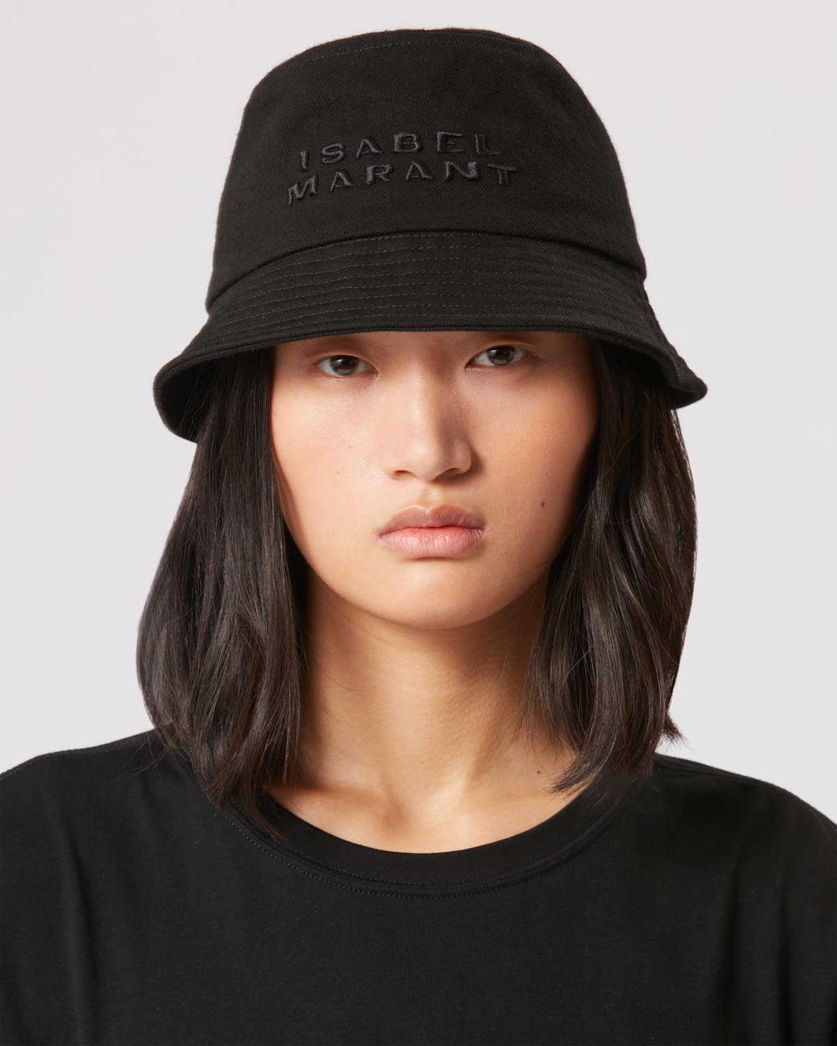 Sombrero bob con logotipo bordado haley - Black-black - Woman - 4