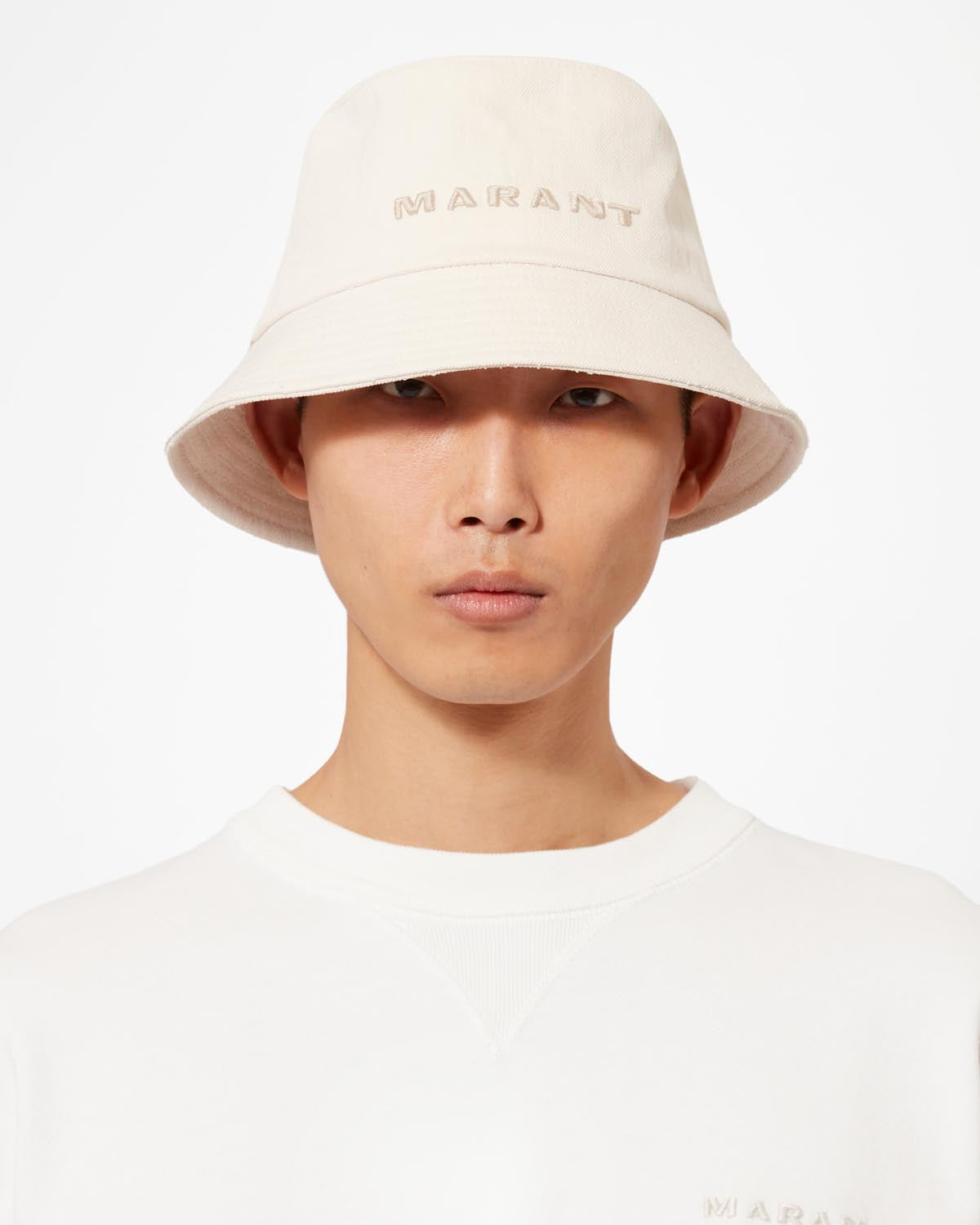 Bob à logo brodé haley - Écru-écru - Man - 5