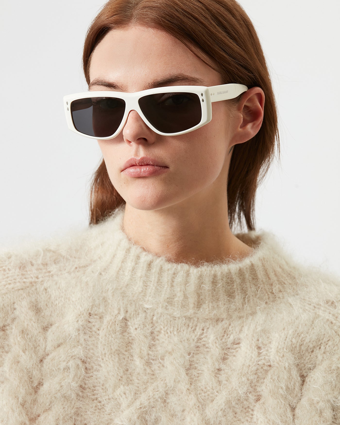 Micky rectangular sunglasses - Ivory-gray - Woman - 2