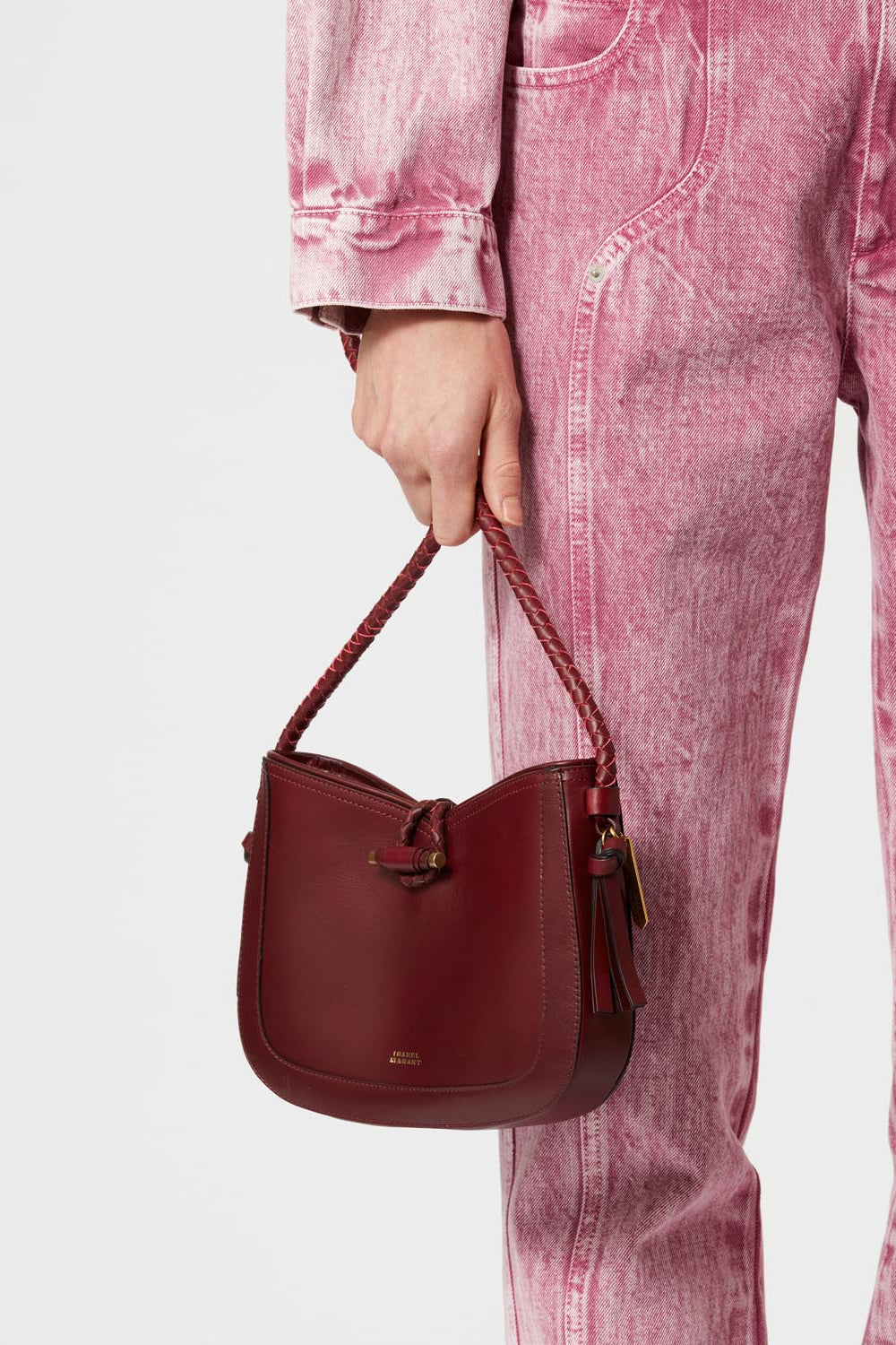 Vigo baguette bag - Burgundy - Woman - 4