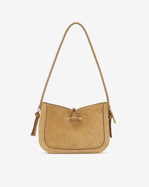 Tascheuette-schultertasche vigo aus veloursleder Woman Camel 7