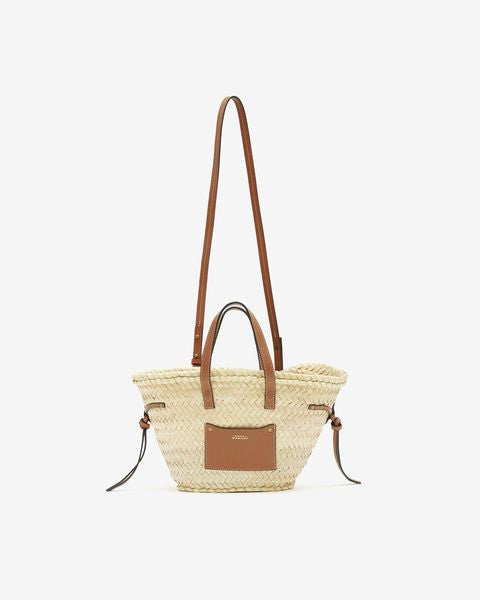 Cadix mini bag Woman Natural and cognac 2