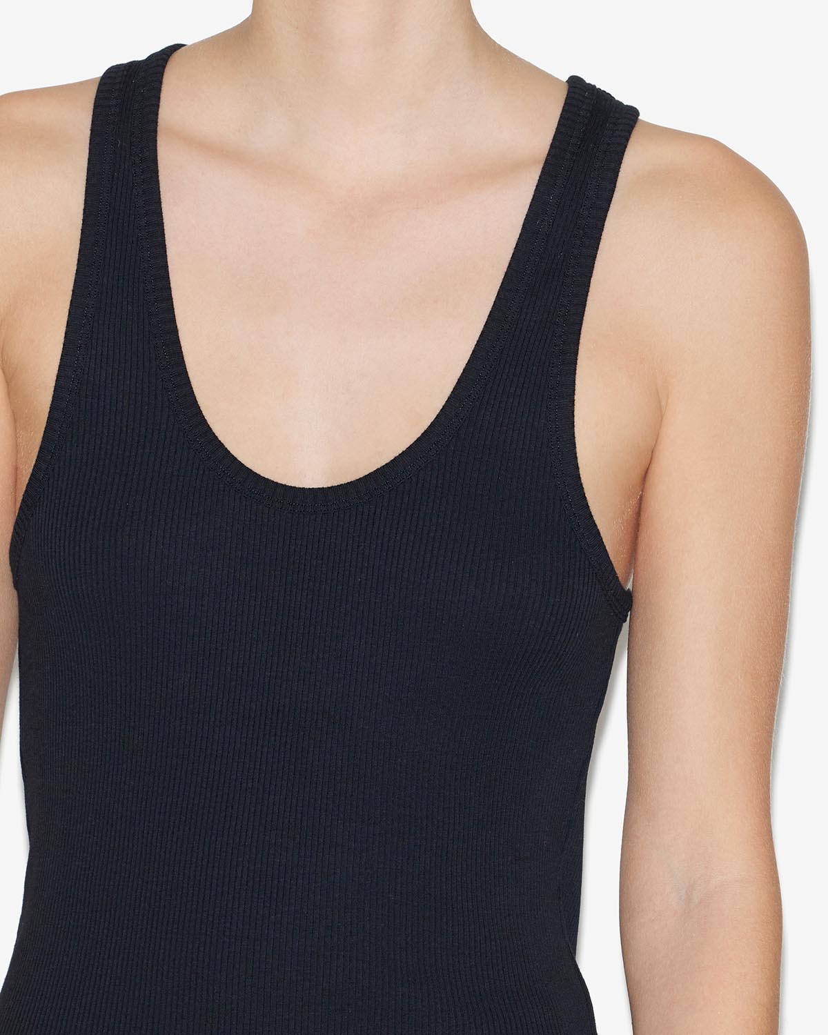 Tanktop-kleid tramy aus geripptem jersey - Schwarz - Woman - 2