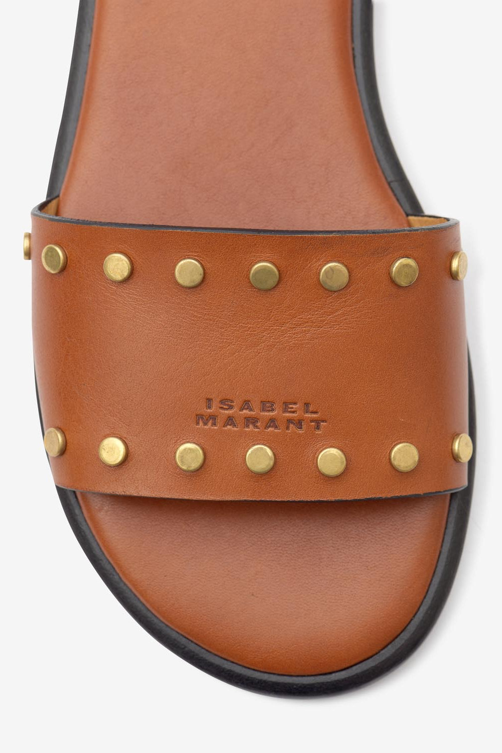 Vikee sandali in pelle con logo - Cognac - Woman - 5