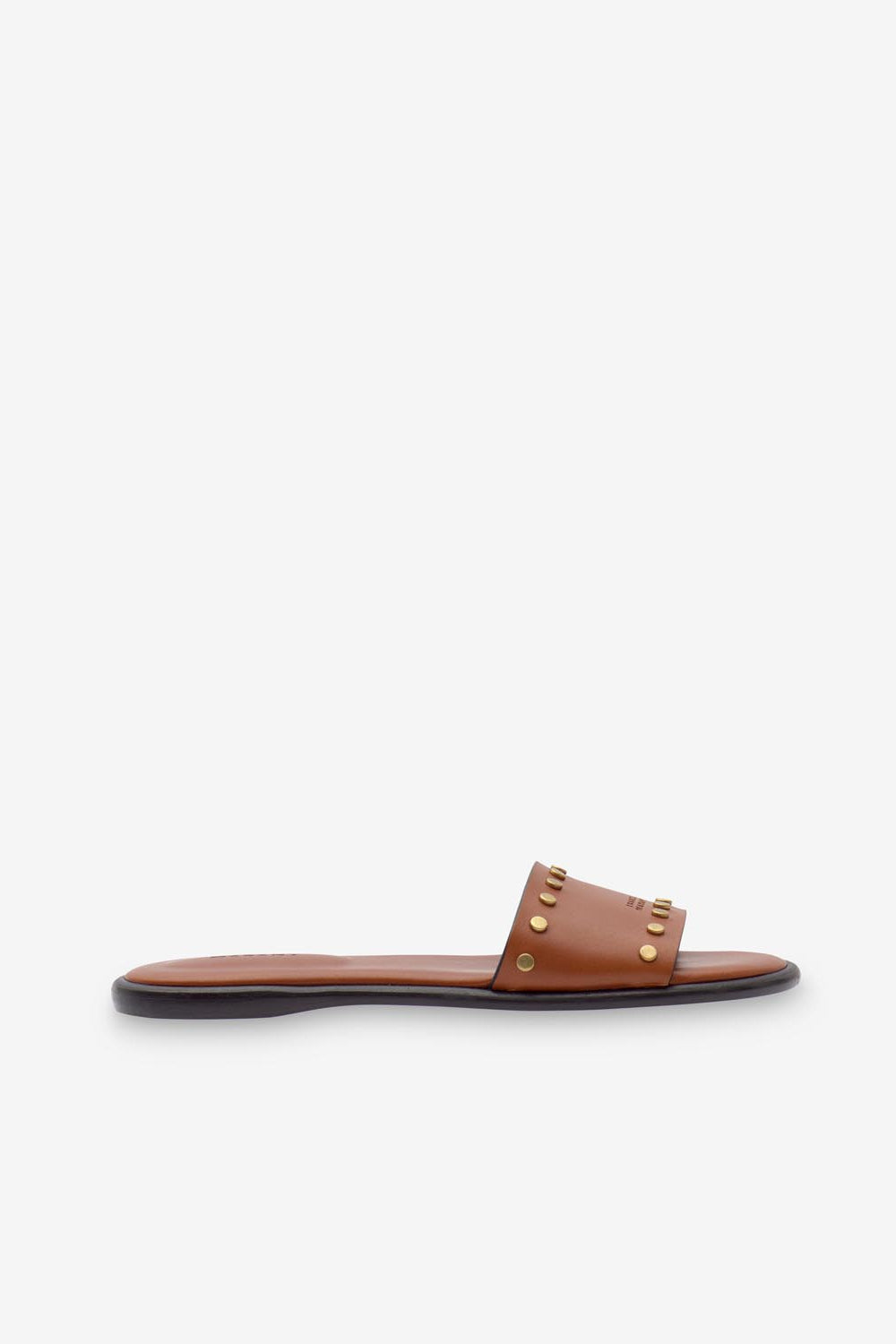 Vikee sandali in pelle con logo - Cognac - Woman - 1