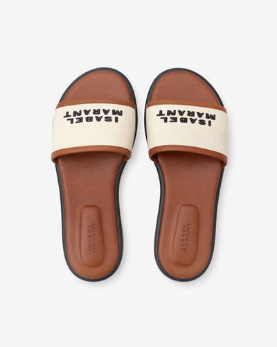 Vikee sandals - Ecru-cognac - Woman - 4