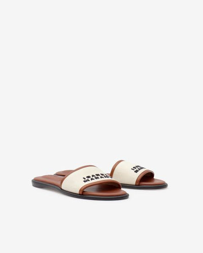 Vikee sandals - Ecru-cognac - Woman - 3