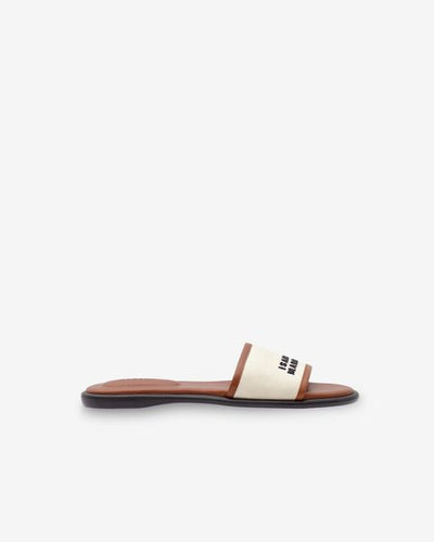 Vikee sandals - Ecru-cognac - Woman - 1