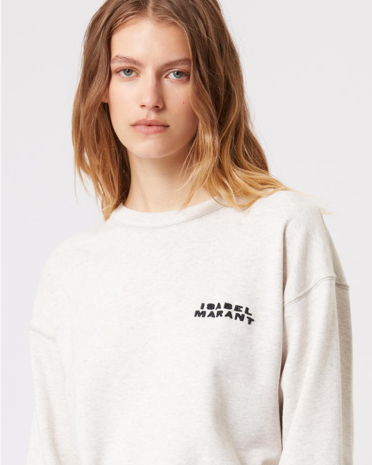 Sudadera ligera shad de algodón con logotipo - Crudo - Woman - 2