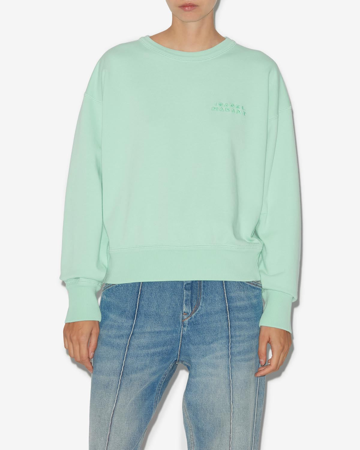 Sweatshirt houston mit logo Woman Sea green 11
