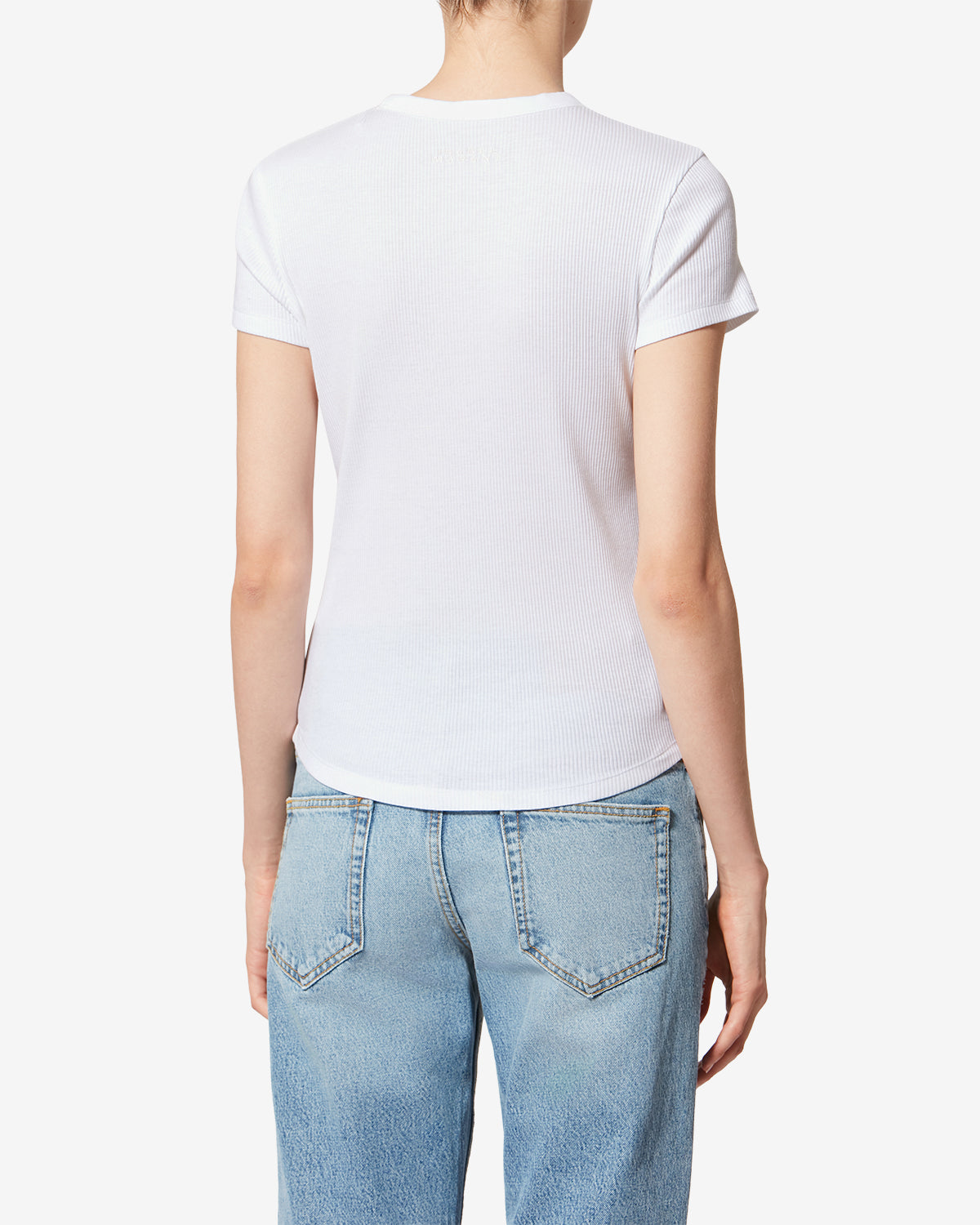 Camiseta de manga corta de algodón acanalado taomi - Blanco - Woman - 4