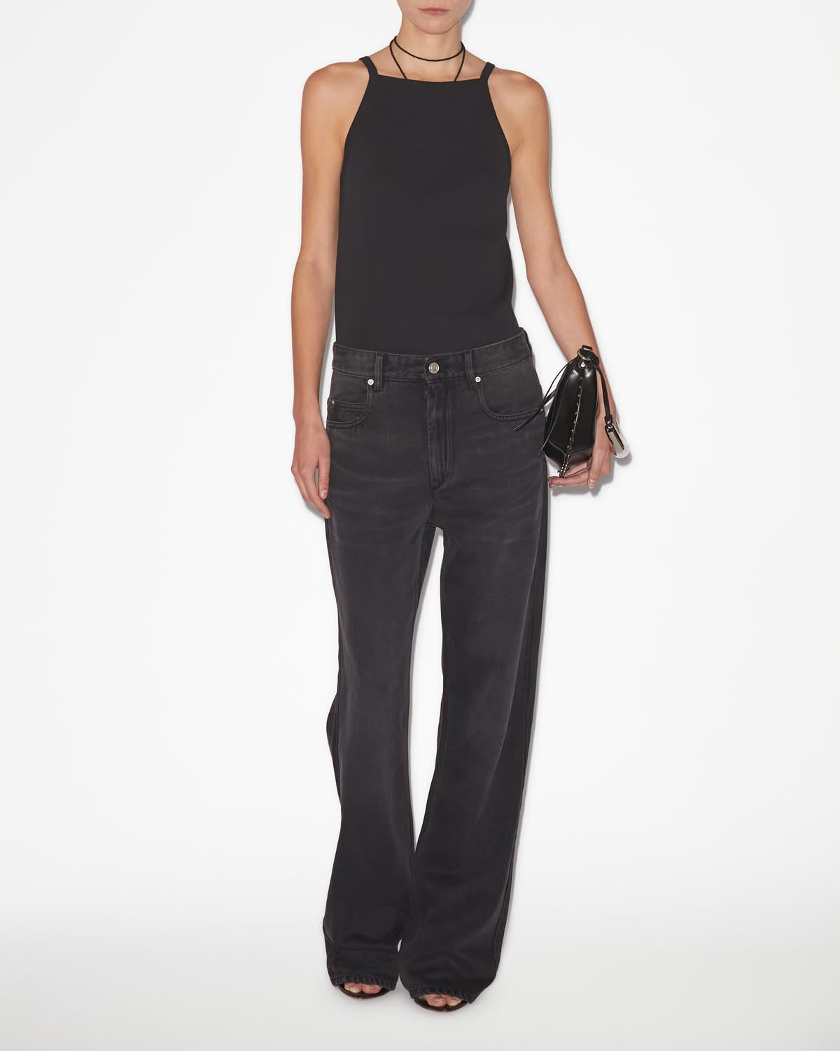 T-shirt ajusté en jersey tirza - Noir - Woman - 1