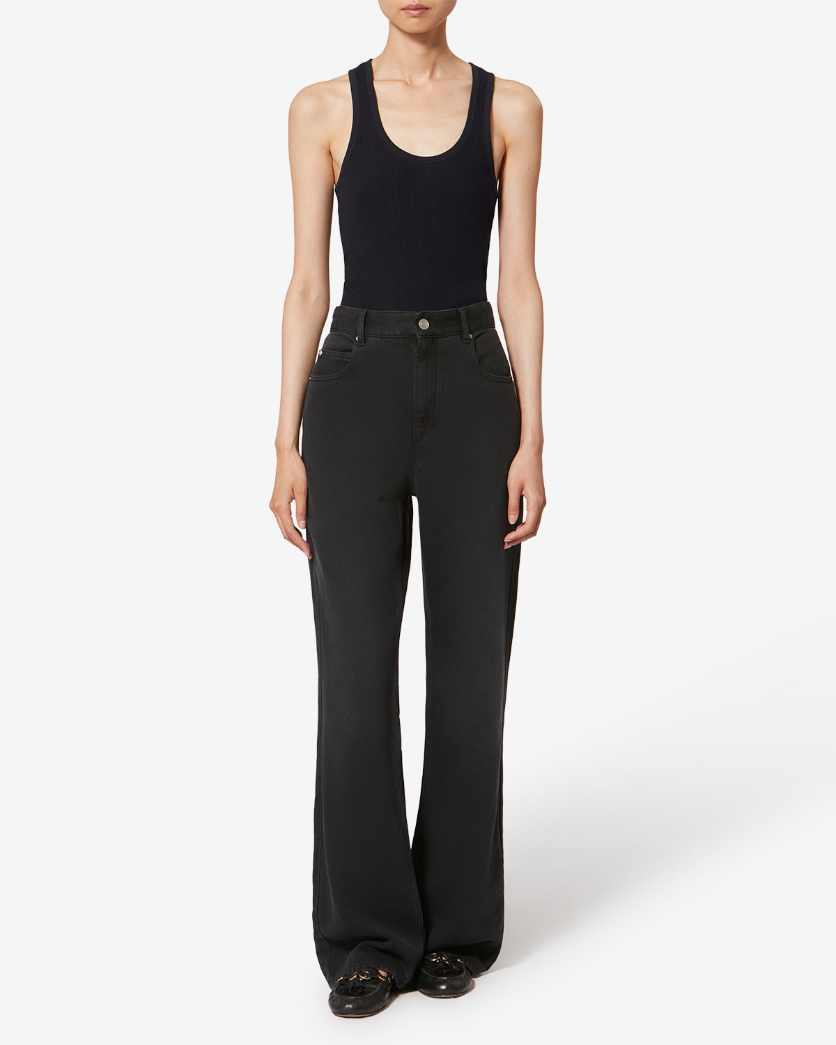 T-shirt thea aus baumwolle - Schwarz - Woman - 1