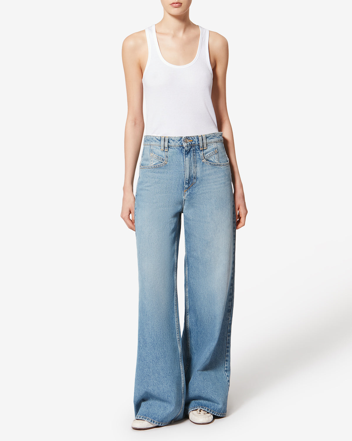 LEMONY PANTS Woman light blue | ISABEL MARANT Official online store