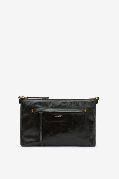 Nessah soft leather shoulder bag - Black - Woman - 2