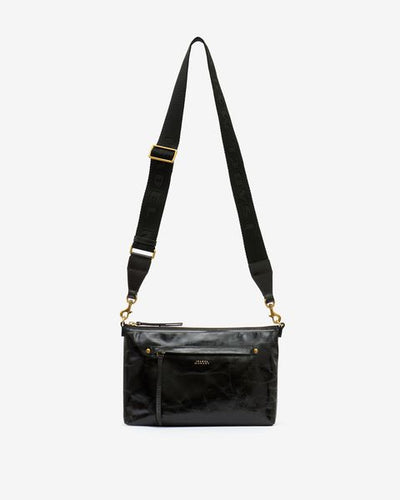 Nessah soft leather shoulder bag - Black - Woman - 12