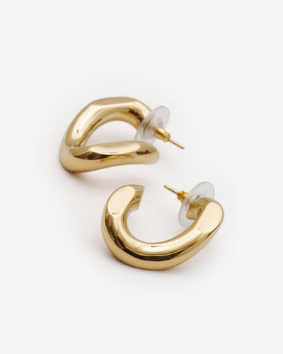 Links hoop earrings - Gold - Woman - 9