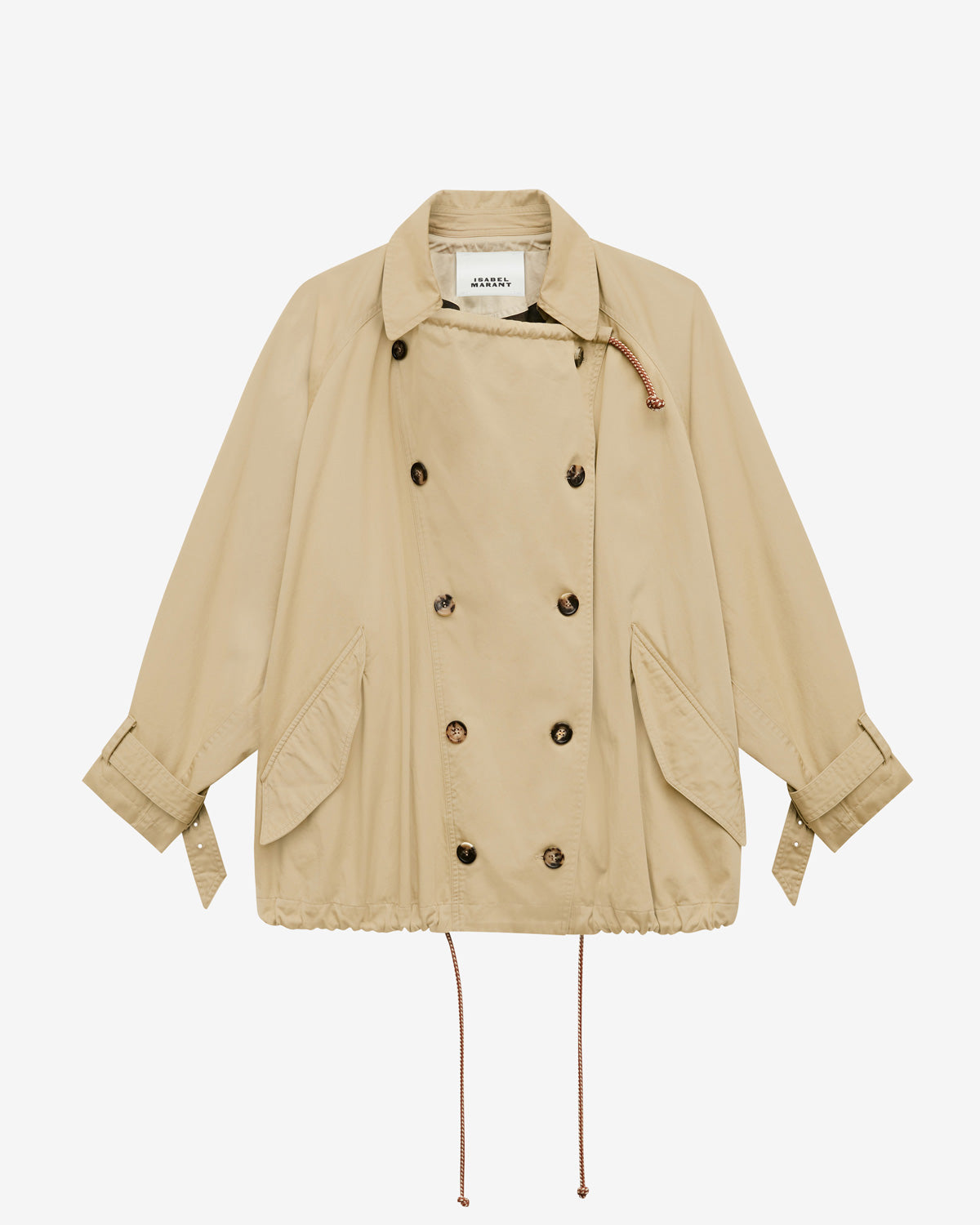 Dusika short cotton trench coat - Beige - Woman - 5