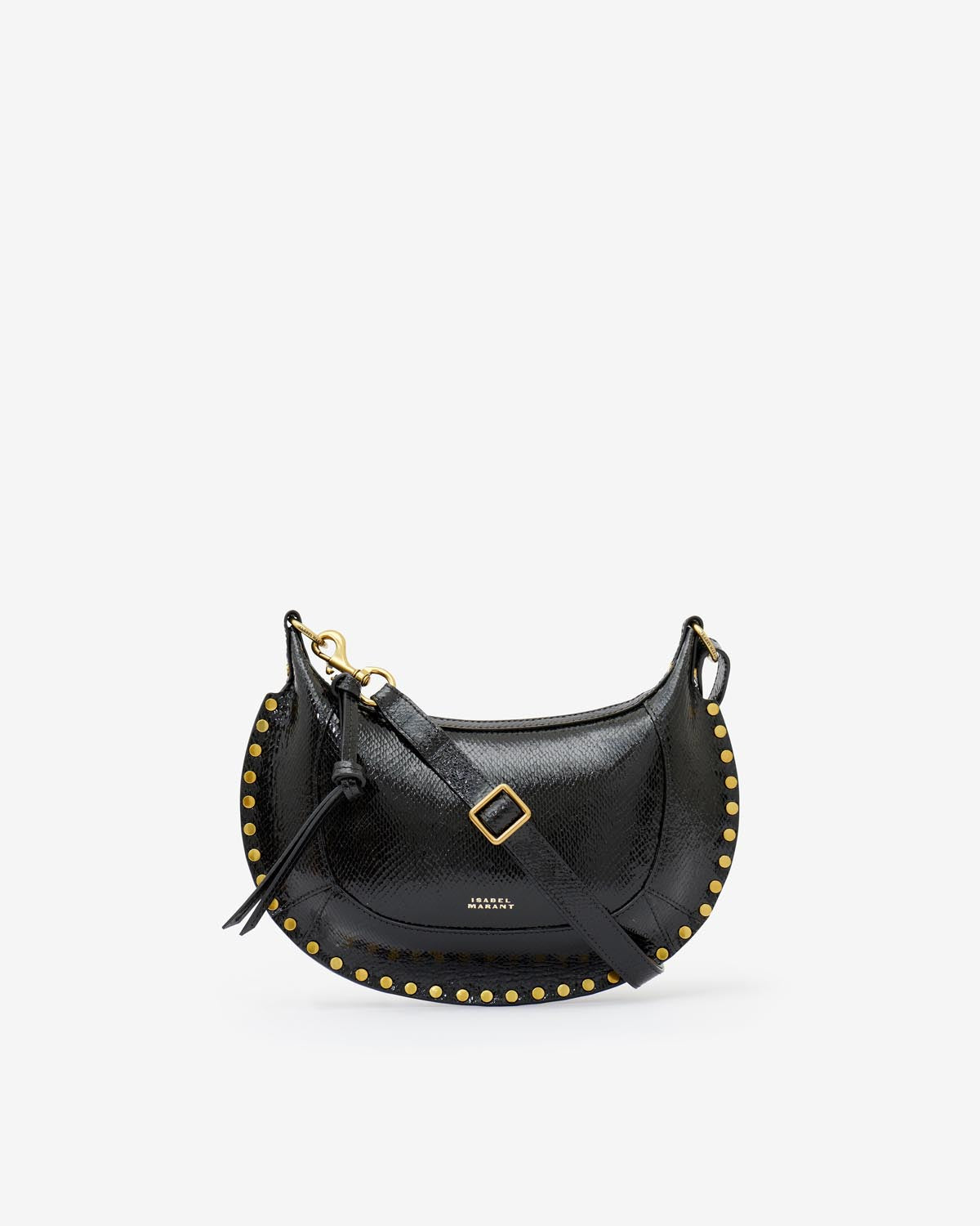 Oskan moon bag in python-effect leather Woman Black 4