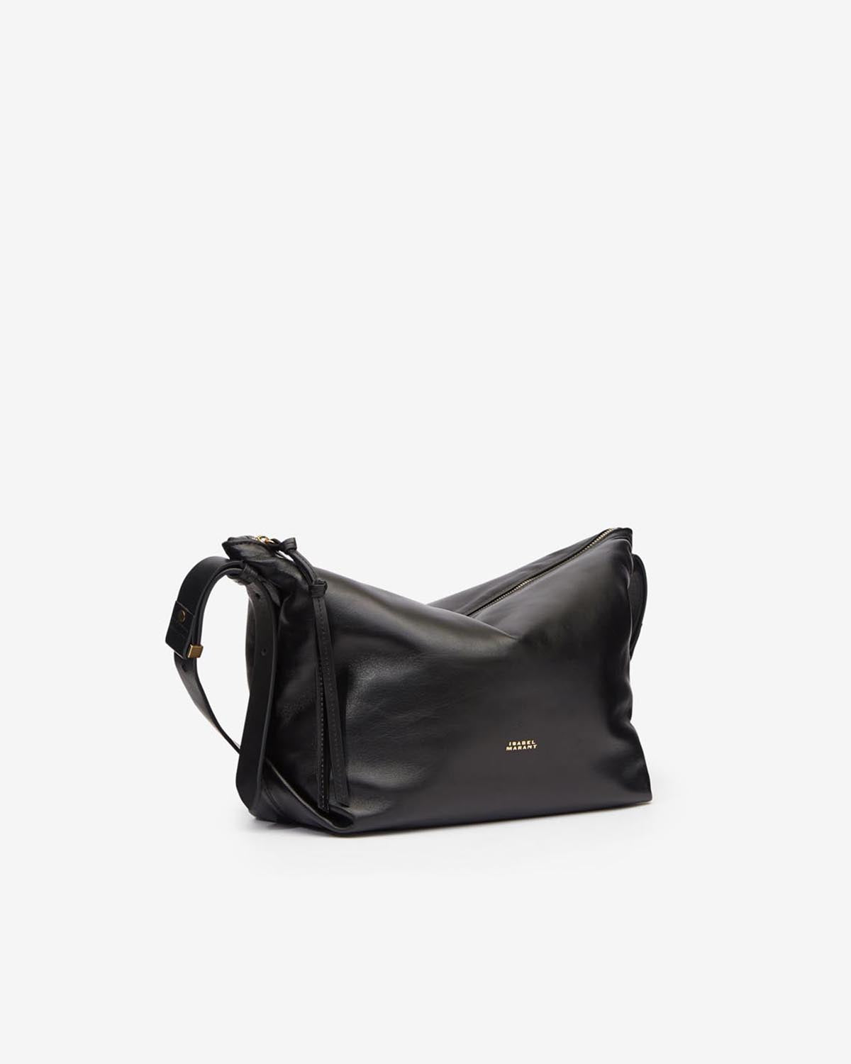 Leyden shoulder bag in soft and supple leather - Black - Woman - 5