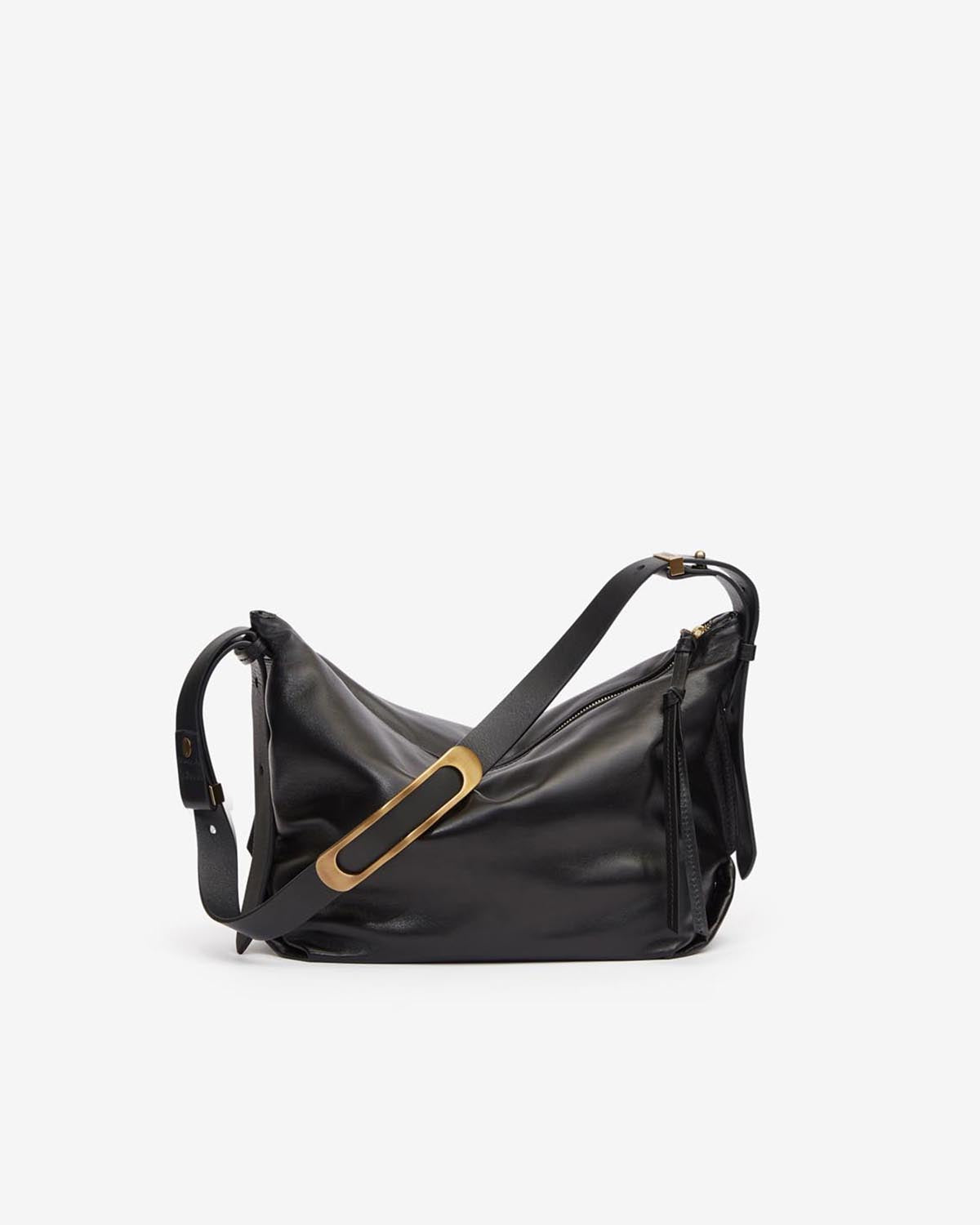 Leyden shoulder bag in soft and supple leather - Black - Woman - 2