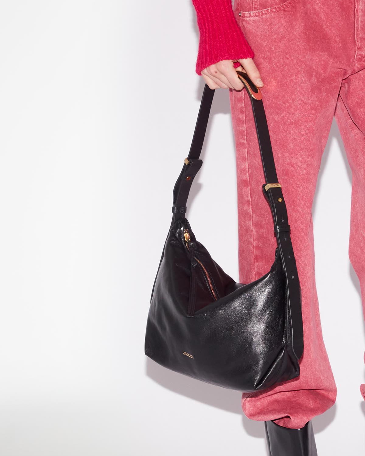 Leyden shoulder bag in soft and supple leather - Black - Woman - 4