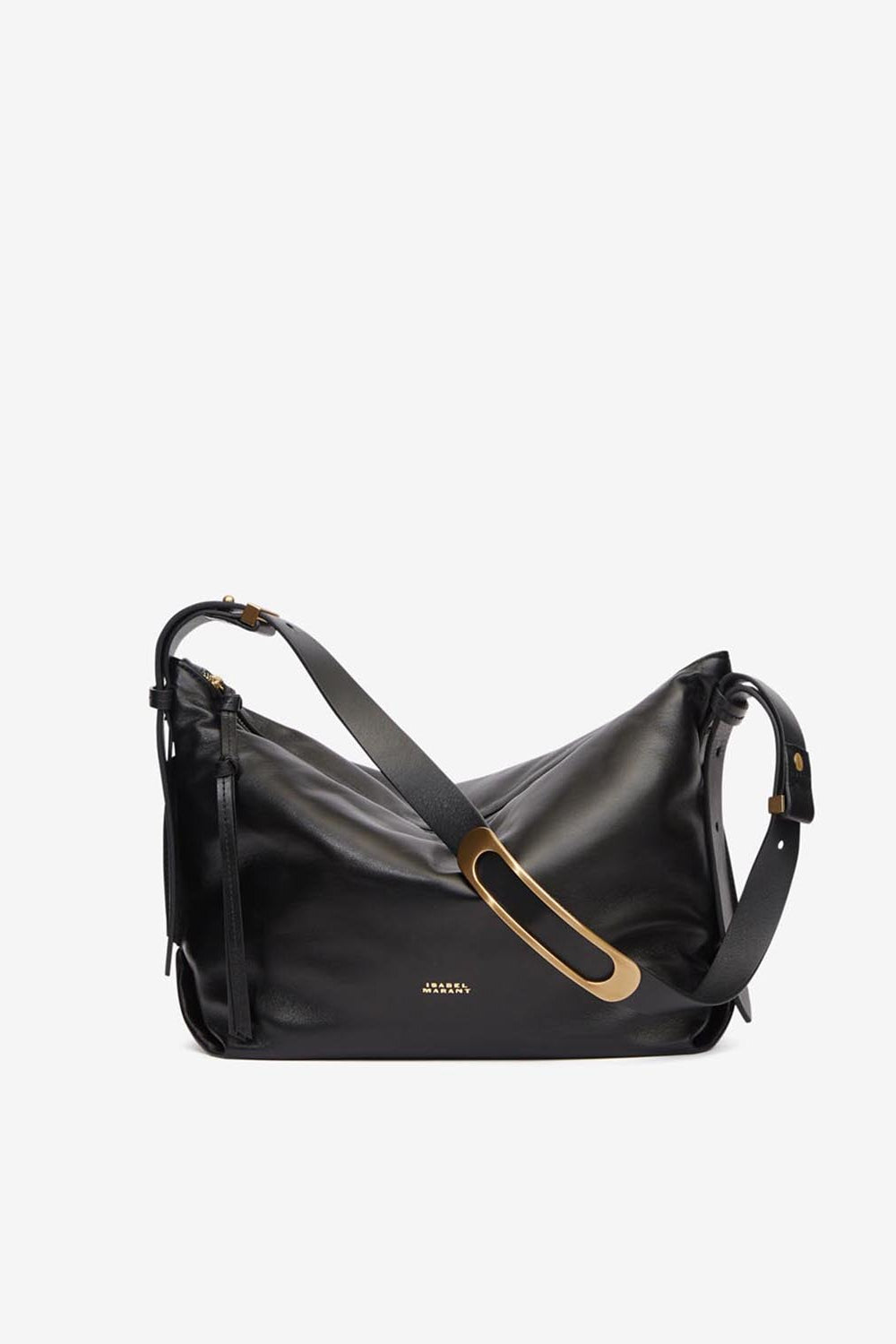 Leyden shoulder bag in soft and supple leather - Black - Woman - 1