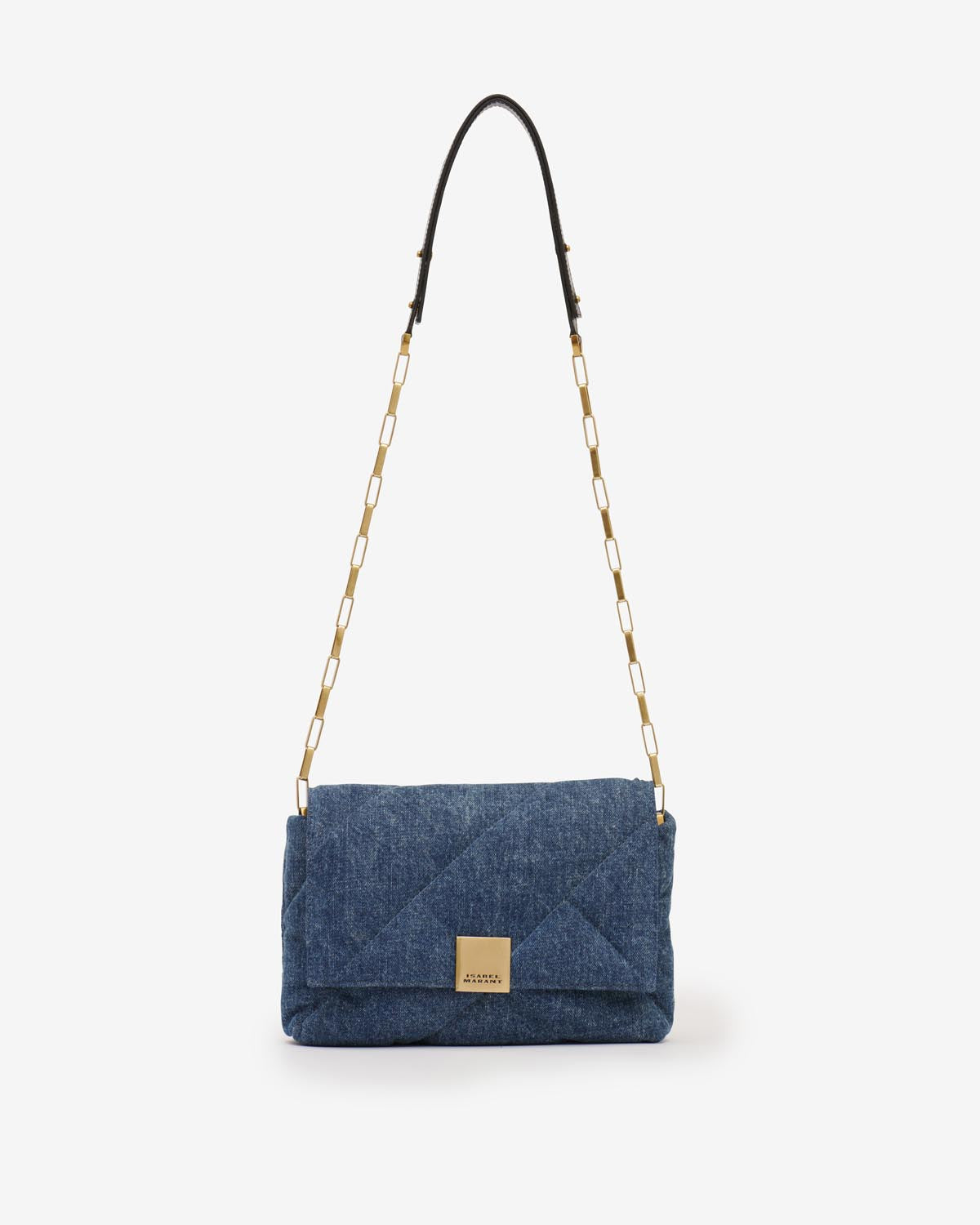 Borsa in pelle trapuntata merine puffy - Blu scuro - Woman - 5
