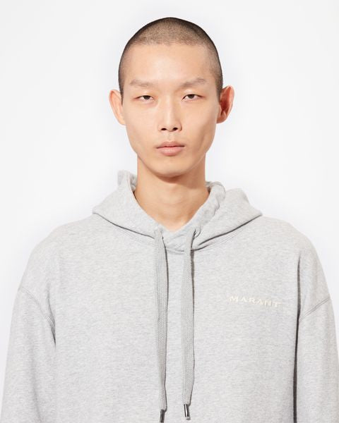Marcello Hoodie Sweatshirt Man gray | ISABEL MARANT Official
