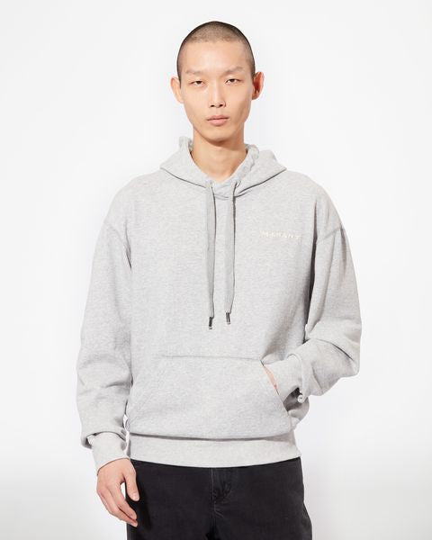 Marcello Hoodie Sweatshirt Man gray | ISABEL MARANT Official