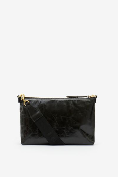 Nessah soft leather shoulder bag - Black - Woman - 4