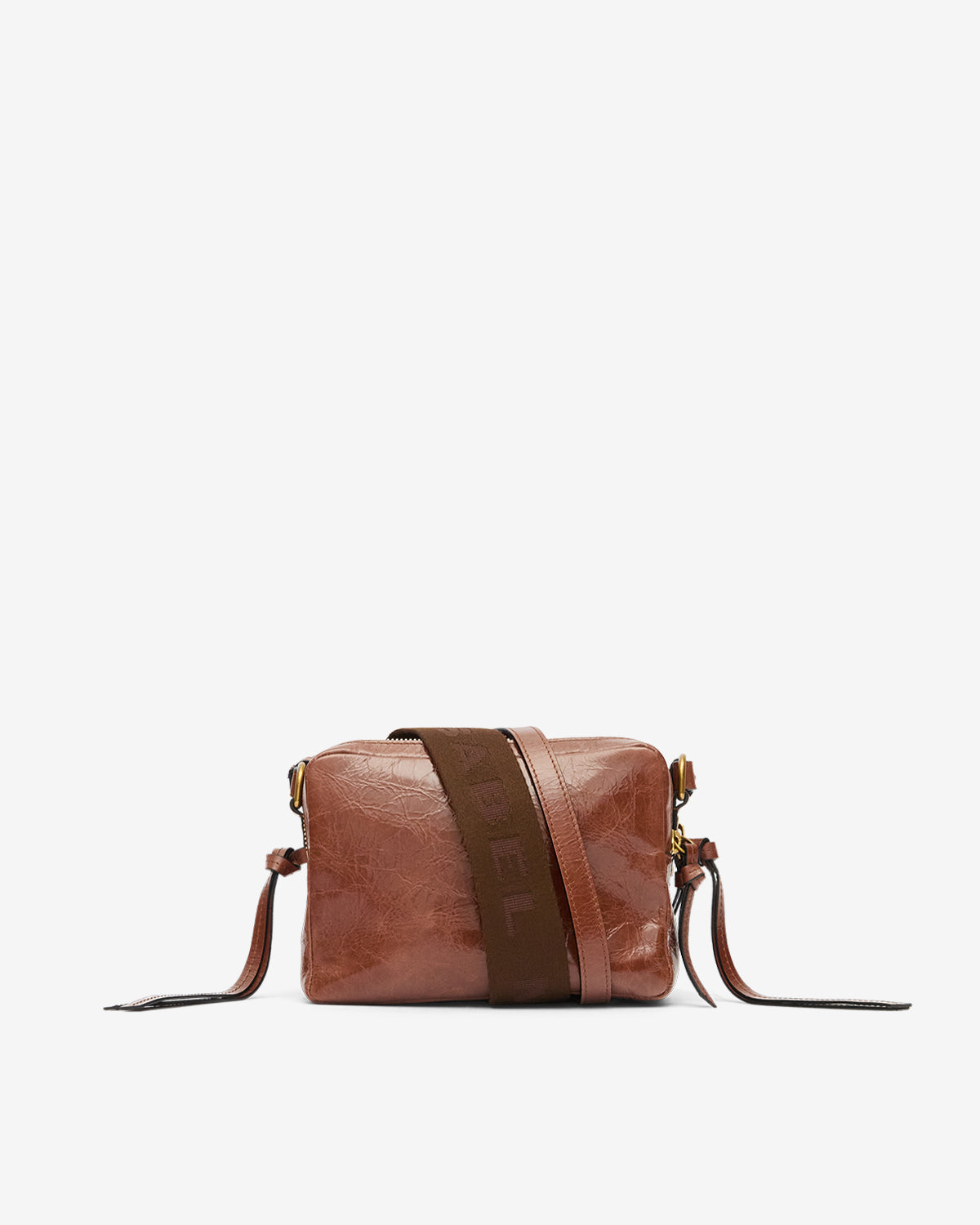 Bolso wardy camera de cuero suave brillante - Chocolate - Woman - 2