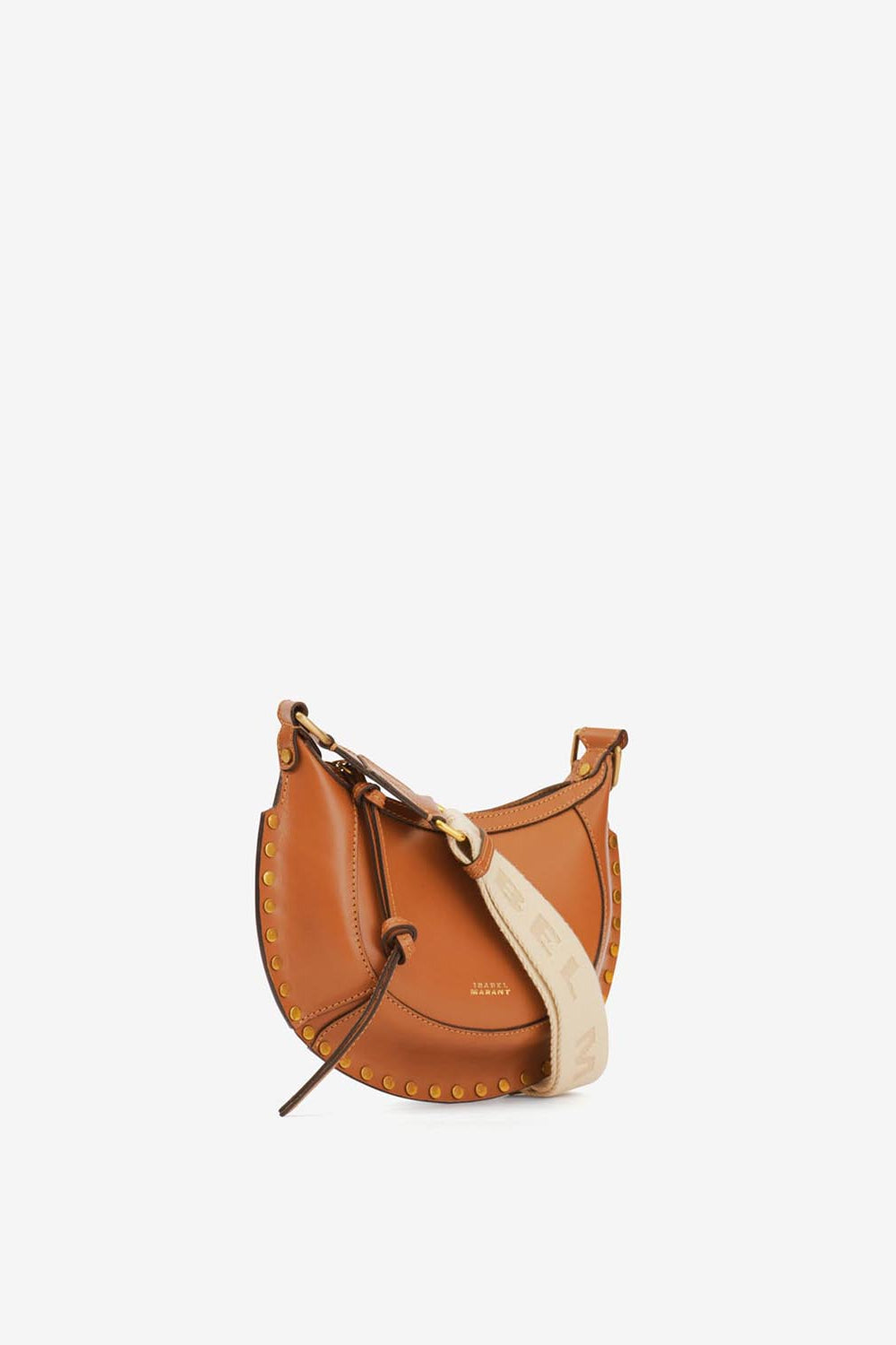 Bolso de hombro tipo baguette de piel mini moon - Cognac - Woman - 7