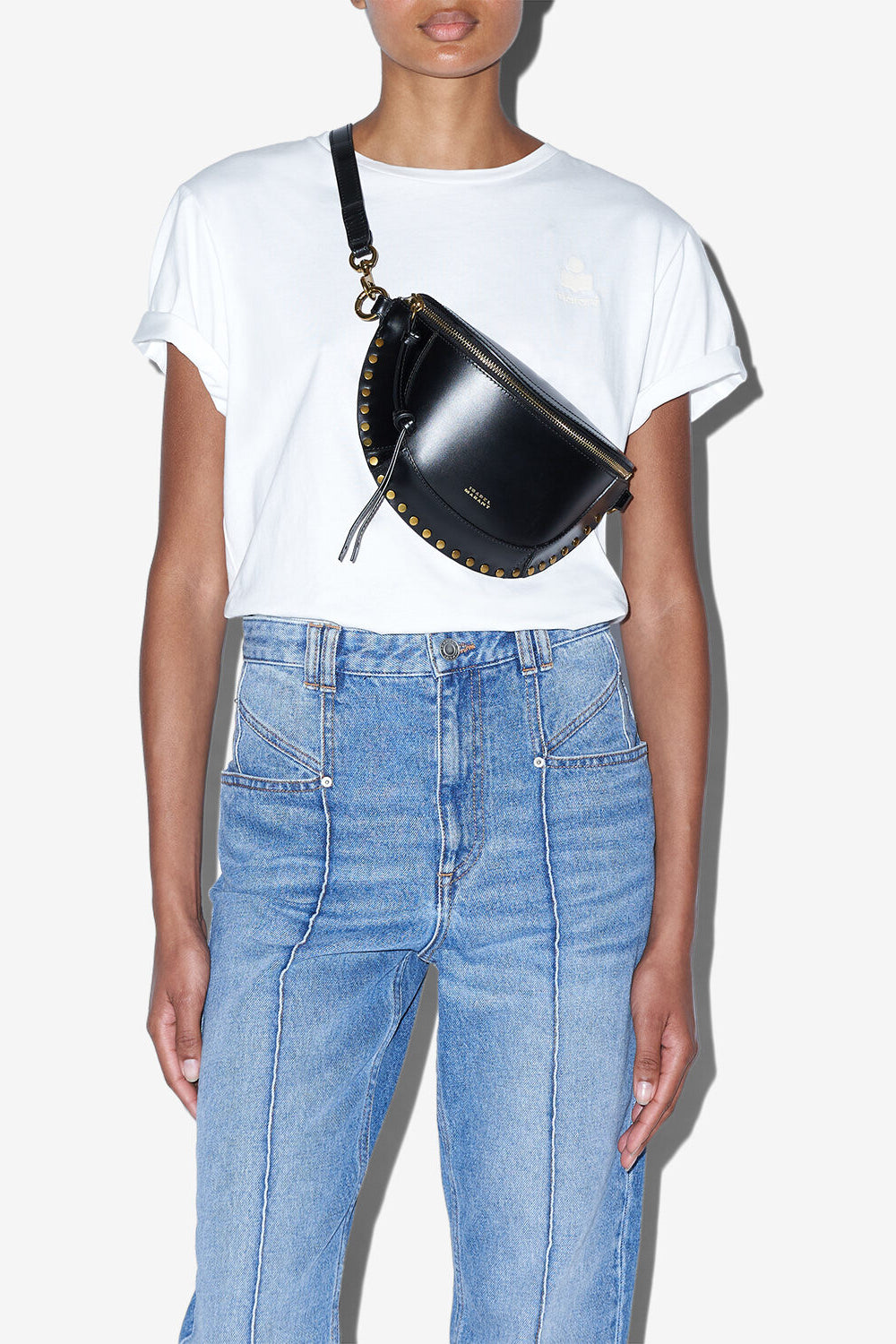 Sac banane en cuir de veau skano - Noir - Woman - 3