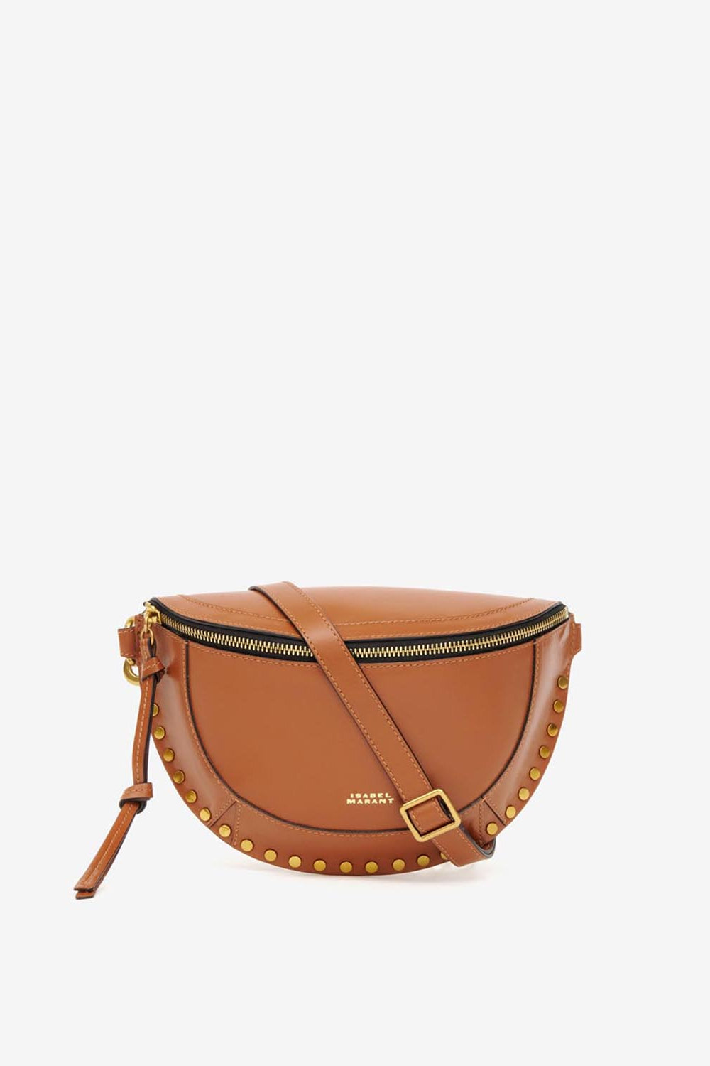 Sac banane en cuir de veau skano - Cognac - Woman - 1