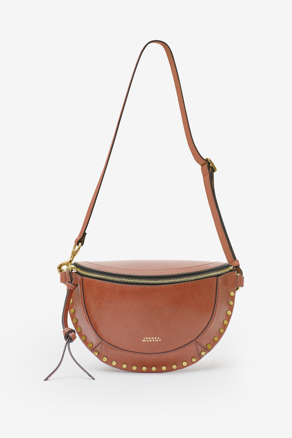 Sac banane en cuir de veau skano - Cognac - Woman - 6