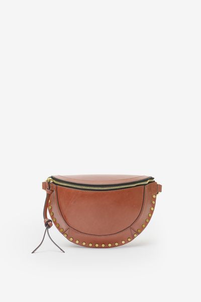 Sac banane en cuir de veau skano - Cognac - Woman - 7