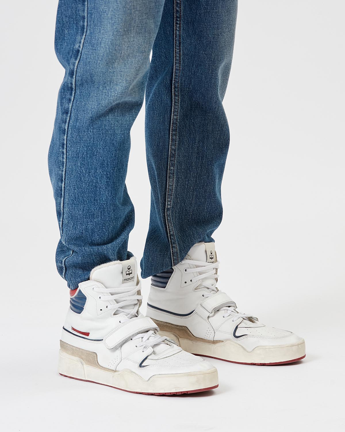 Alseeh ハイカット レザースニーカー - 青 - Man - 5