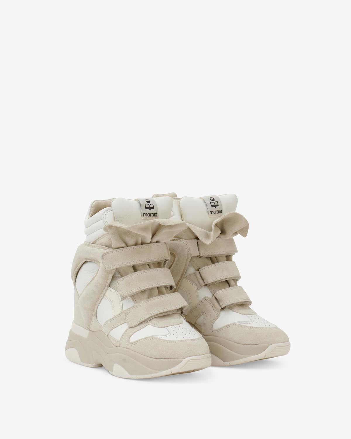 Baskets montantes compensées balskee en cuir  - Blanc - Woman - 3