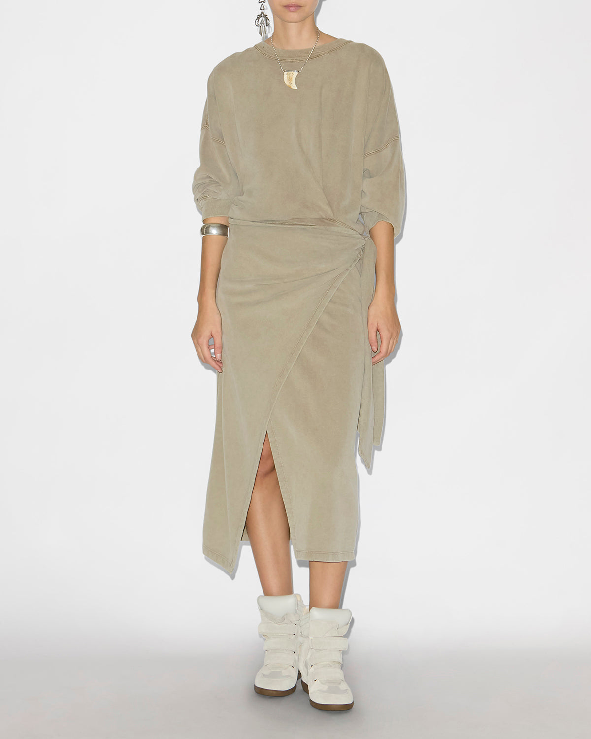 Bekett leather wedge sneakers - Ecru - Woman - 6