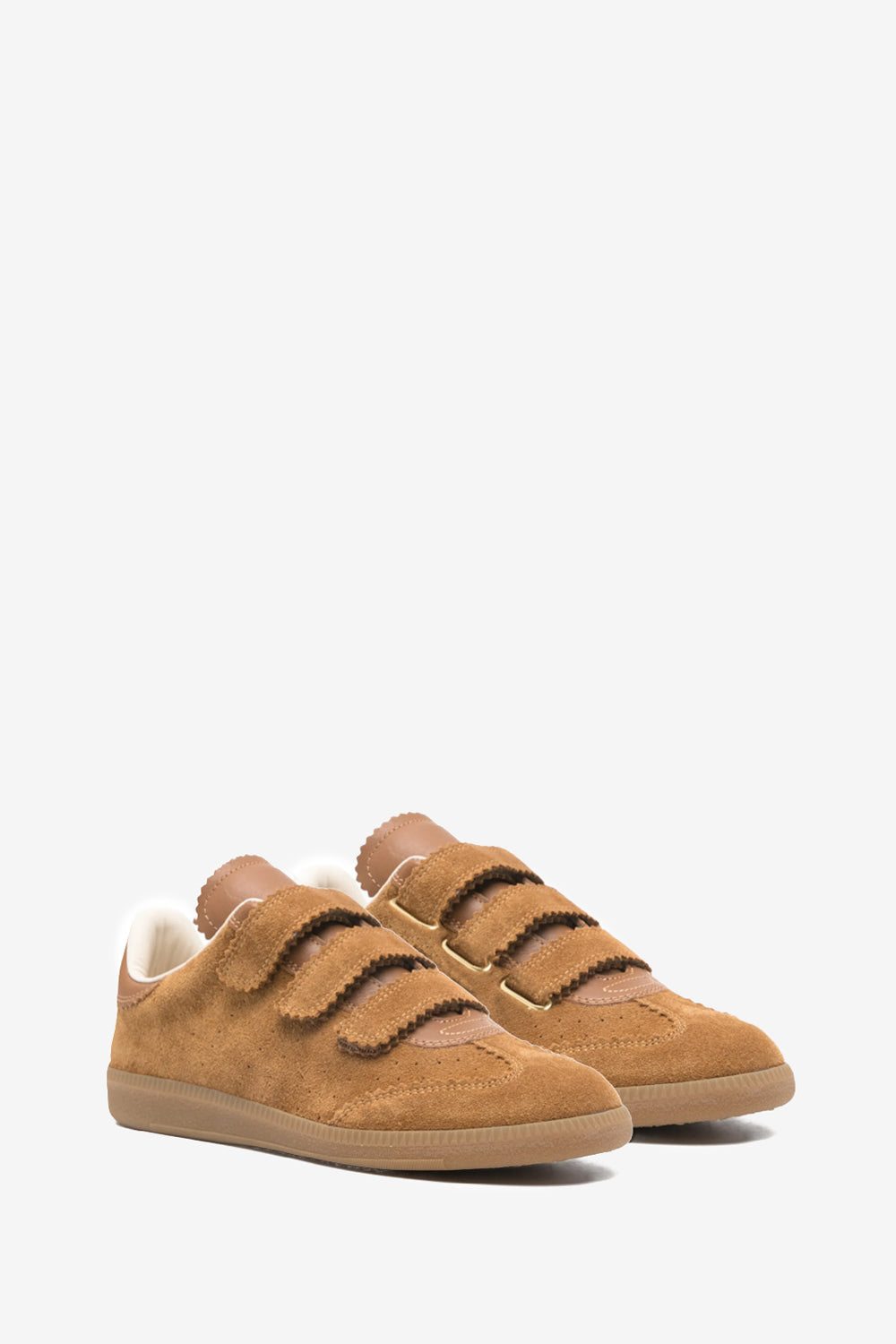 Beth low-top suede and leather sneakers - Cognac - Woman - 2