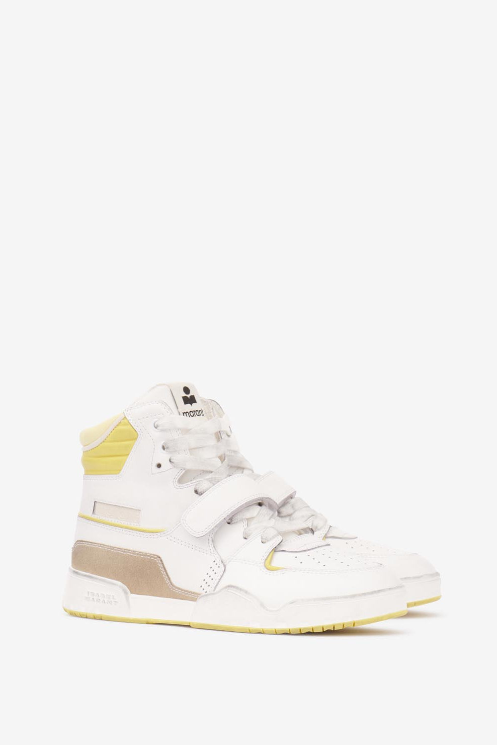 Baskets montantes en cuir alsee - Clair jaune-jaune - Woman - 4